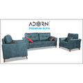 Premium Aslaug 3-1-1 Sofa Set (Leatherette Suede Fabric Colour Blue)