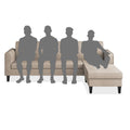 Adorn India Rio Elegant L Shape 5 Seater Sofa Set (RHS) (Beige) (3 Year Warranty)