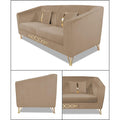 Premium Camilla 3-1-1 5 Seater Sofa Set (Velvet Fabric Colour Camel)