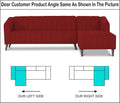 Adorn India Premium Laurel L Shape 6 Seater Sofa Set (RHS) (Red) (3 Year Warranty)