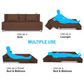 Adorn India Easy Alyn Plus Decent 4 Seater Sofa Cum Bed (6X6) (Brown) (1 Year Warranty)
