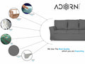 Alexia 3+2 5 Seater Sofa Set (Light Grey)