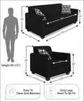 Adorn India Blazer Plus 3-1-1 Five Seater Sofa Set (Black)