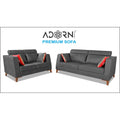 Adorn India Premium Pluto 3+2 Five Seater Sofa Set (Grey)