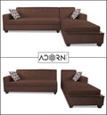 Blazer L Shape 6 Seater Sofa Set (Right Side) (Brown)