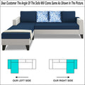 Ashley Digital Print Leatherette Fabric L Shape 5 Seater Sofa Set LHS (Blue & White)