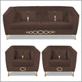 Premium Camilla 3-1-1 5 Seater Sofa Set (Velvet Fabric Colour Brown)