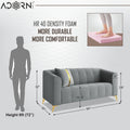 Adorn India Premium Mystic - 3 Years Warranty - 2 Seater Sofa Velvet Suede Fabric - Grey