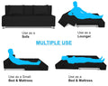 Adorn India Easy Alyn Plus Decent 4 Seater Sofa Cum Bed (6x6) (Black) (1 Year Warranty)