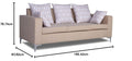 Adorn India Anigma 3 Seater Sofa (Beige)
