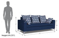 Adorn India Anigma 3 Seater Sofa (Blue)