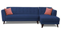 Adorn India (3 Years Warranty Leaf 6 Seater Corner Sofa Right Hand Side (Blue)