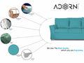 Alexia 3+2 5 Seater Sofa Set (Aqua Blue)