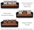 Alita 3+2+1 Compact 6 Seater Sofa Set (Rust & Black)