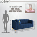 Adorn India Premium Mystic - 3 Years Warranty - 2 Seater Sofa Velvet Suede Fabric - Blue