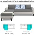 Ashley Digital Print Leatherette Fabric L Shape 5 Seater Sofa Set LHS (Grey & White)