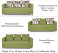 Alita 3+2 Compact 5 Seater Sofa Set (Green)