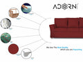 Alexia 3+2 5 Seater Sofa Set (Maroon)