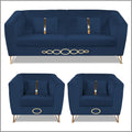 Premium Camilla 3-1-1 5 Seater Sofa Set (Velvet Fabric Colour Blue)