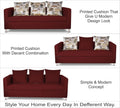 Alita 3+2+1 Compact 6 Seater Sofa Set (Maroon)