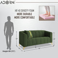 Adorn India Premium Mystic - 3 Years Warranty - 2 Seater Sofa Velvet Suede Fabric - Green