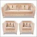 Premium Camilla 3-1-1 5 Seater Sofa Set (Velvet Fabric Colour Beige)