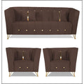 Premium Lotus 3-1-1 5 Seater Sofa Set (Velvet Fabric Colour Brown)