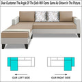 Ashley Digital Print Leatherette Fabric L Shape 5 Seater Sofa Set LHS (Beige & White)