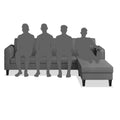 Adorn India Rio Elegant L Shape 5 Seater Sofa Set (RHS) (Grey) (3 Year Warranty)