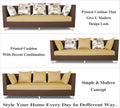 Alita 3+2 Compact 5 Seater Sofa Set (Brown & Beige)