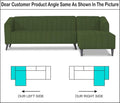 Adorn India Premium Laurel L Shape 6 Seater Sofa Set (RHS) (Green) (3 Year Warranty)