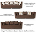 Alica 3+2+1 6 Seater Sofa Set (Brown)
