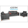 Premium Aslaug 3-1-1 Sofa Set (Leatherette Suede Fabric Colour Grey)
