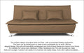 Adorn India Arden 4 Seater Plain Sofa Cum Bed 4 x 6 (Camel) (3 Year Warranty)