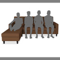 Darcy L Shape 5 Seater Sofa Set (LHS) (Brown)