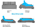 Adorn India Wood Easy Alyn Plus Decent 3 Seater Sofa Cum Bed (5X6) (Grey) (1 Year Warranty)