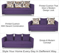 Alita 3+2 Compact 5 Seater Sofa Set (Dark Purple)
