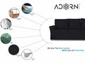 Alexia 3+2 5 Seater Sofa Set (Black)