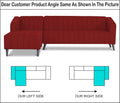 Adorn India Premium Laurel L Shape 6 Seater Sofa Set (LHS) (Red) (3 Year Warranty)