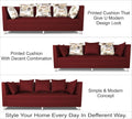 Alica 3+2+1 6 Seater Sofa Set (Maroon)
