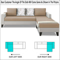 Ashley Digital PrintLeatherette Fabric L Shape 5 Seater Sofa Set RHS (Beige & White)