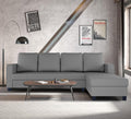 Chandler Plain L Shape 6 Seater Sofa Set RHS (Grey)