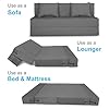 Adorn India Easy 4 Seater Sofa Cum Bed Alyn 6'x 6' (Grey)