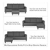 Adorn India Chandler Plain L Shape 4 Seater Sofa Set (Grey) (3 Year Warranty)