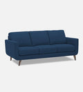 Adorn India Damian 3 Seater Sofa (Blue) (3 Year Warranty)