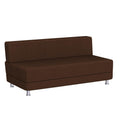 Adorn India Easy Alyn Plus Stripes 3 Seater Sofa Cum Bed (5X6) (Brown) (1 Year Warranty)