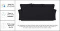Alexia 3+2 5 Seater Sofa Set (Black)