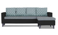Dorothy Blossom L Shape 5 Seater Sofa Set RHS (Black & Grey)