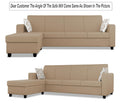 Adorn India Monteno L Shape 5 Seater Sofa Set LHS(Beige) (3 Year Warranty)