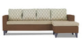 Dorothy Blossom L Shape 5 Seater Sofa Set RHS (Brown & Beige)
